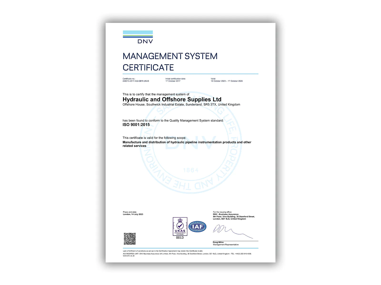 DNV Certificate