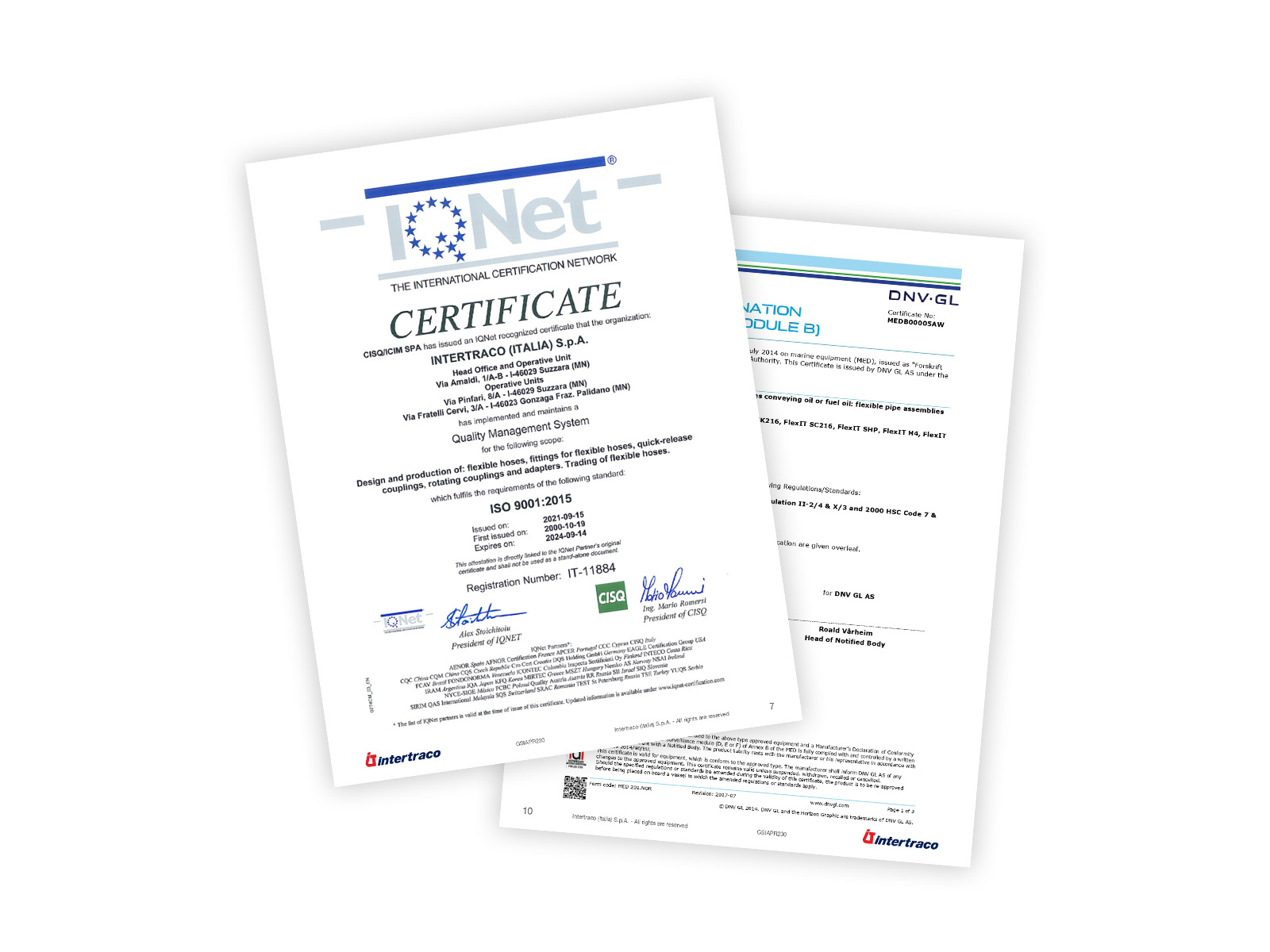 Intertraco certificates
